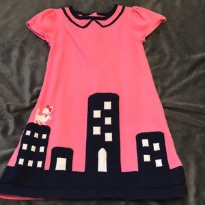 City skyline poodle sweater dress